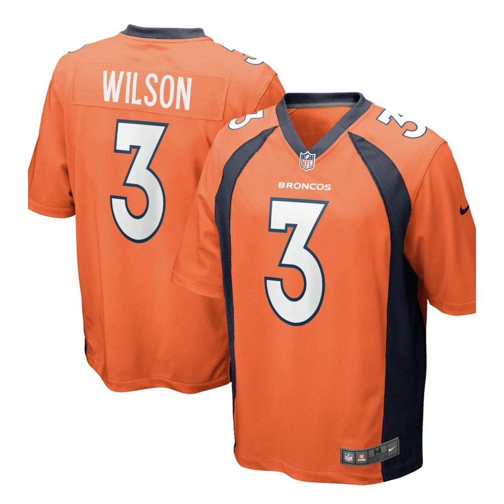 Russell Wilson Orange Denver Broncos Nike Game Jersey Fanatics Size Mens 3XL NWT